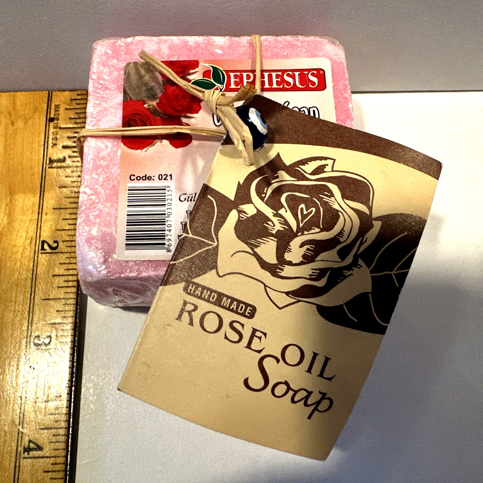 Ephesus Olive Oil Soap 4 oz. Hand Made With Rose Extract Oil From Aegean Region