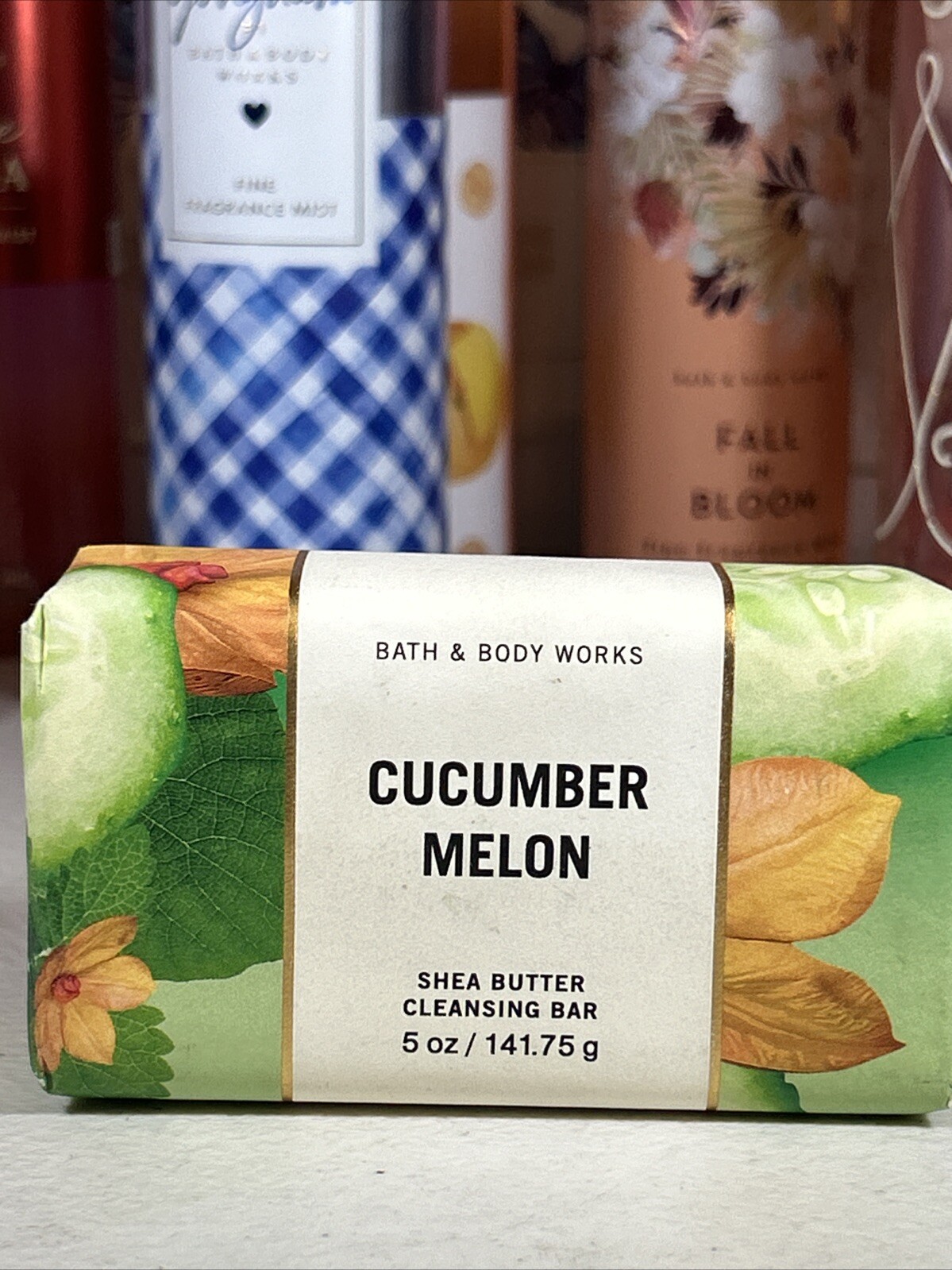 Bath & Body Works Shea Butter Cleansing Bar Body Soap Sealed 5 oz Cucumber Melon