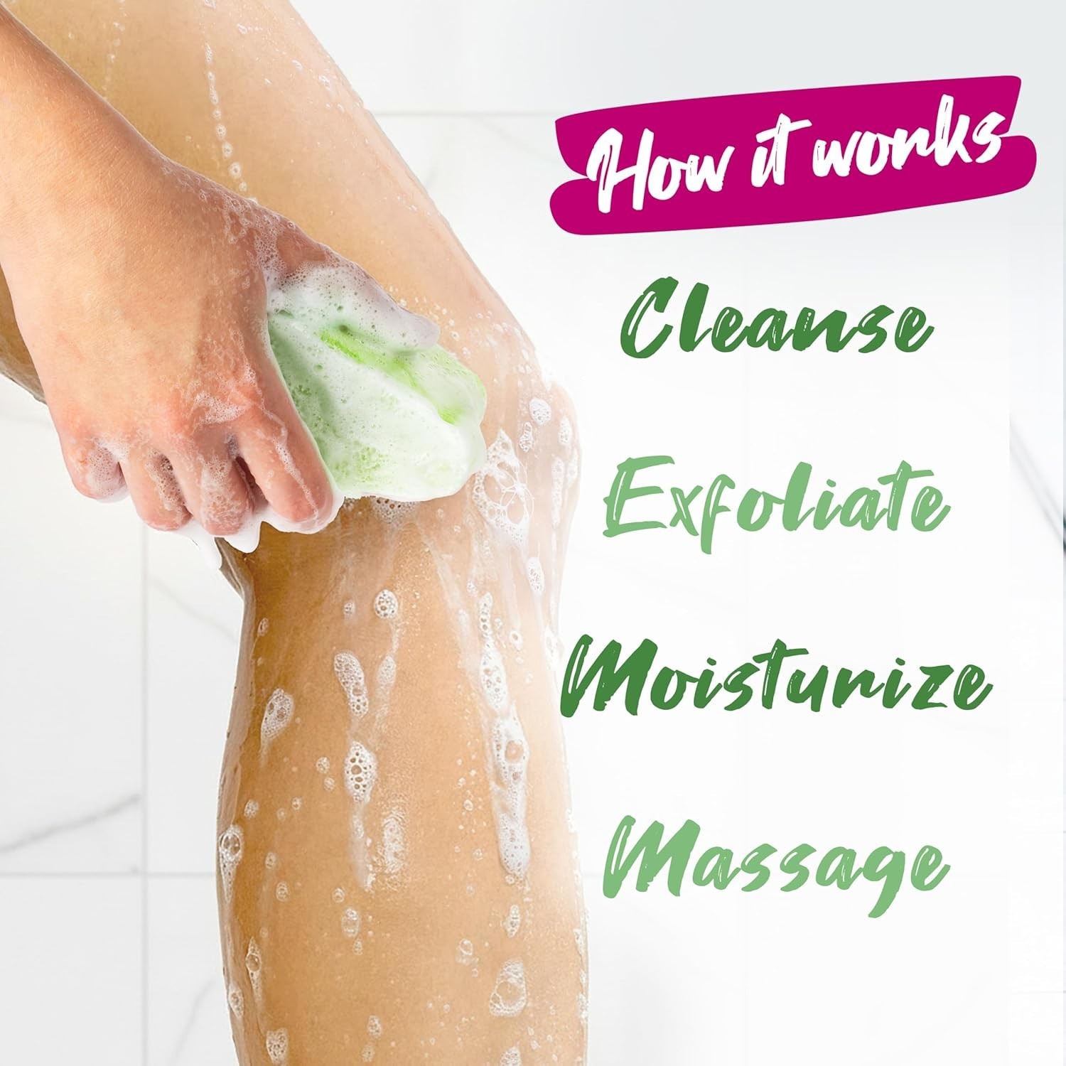 Spongeables Anti-Cellulite Body Wash in a Sponge, Moisturizer and Exfoliator, 20