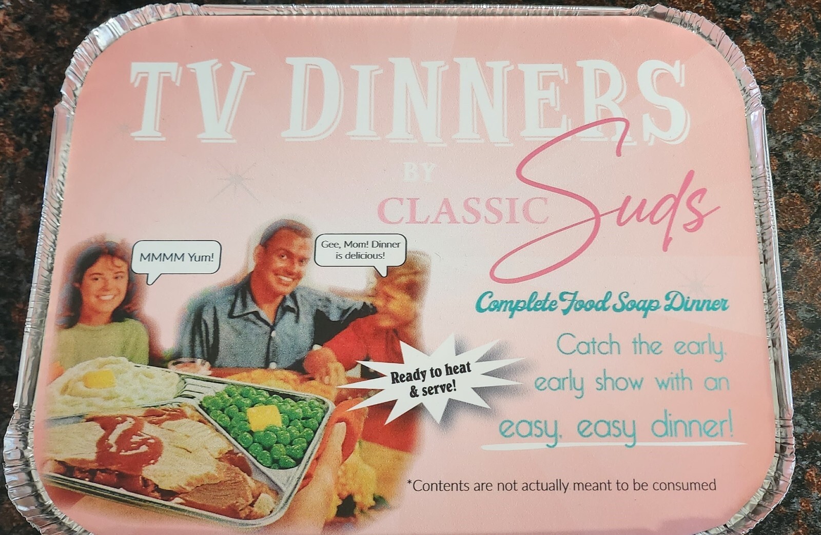 Retro TV Dinner Soap Set, novelty soaps, fake food soaps, gag gifts