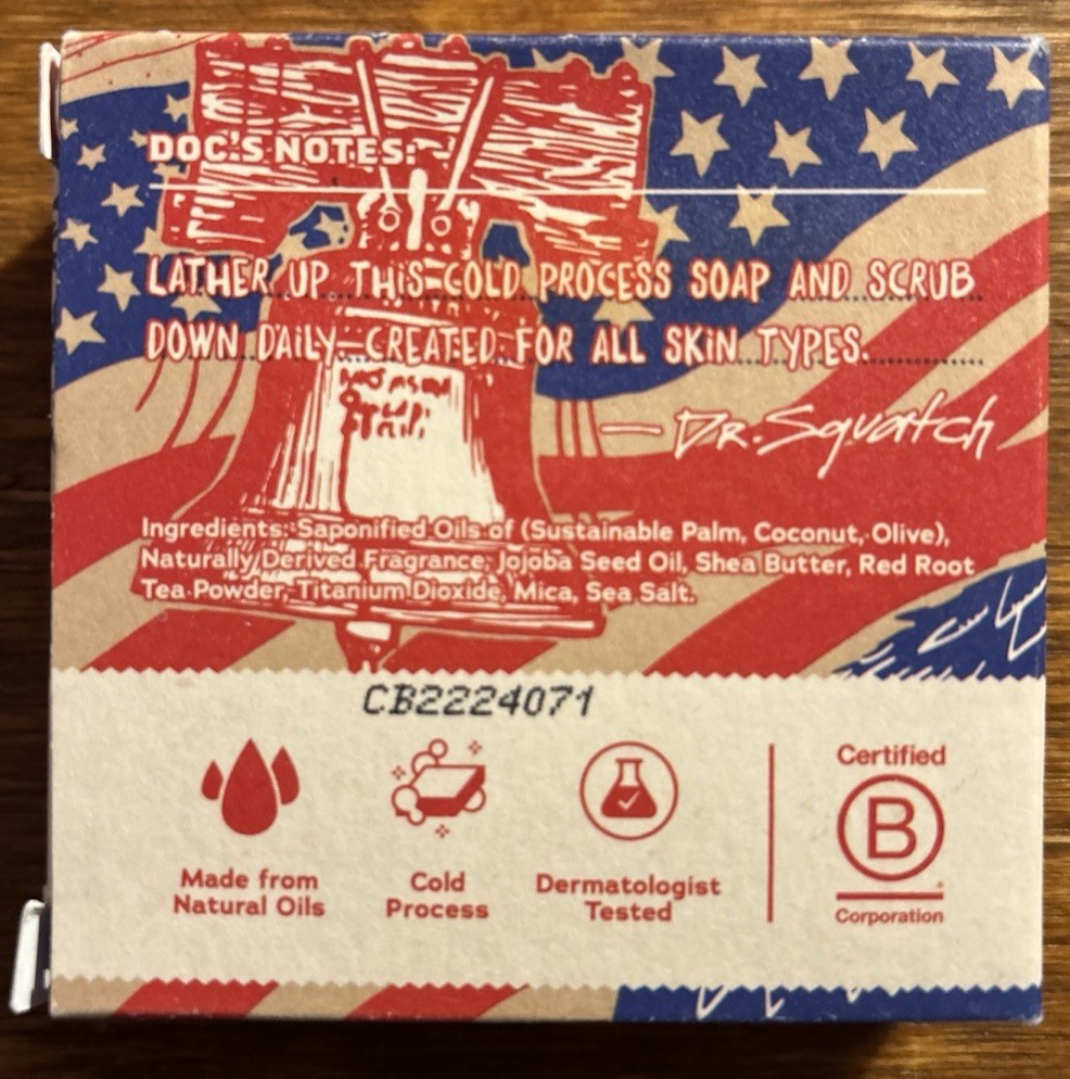 New! Lot Of 10 Dr. Squatch FREEDOM FRESH Limited Edition Soap Bar 5oz Each