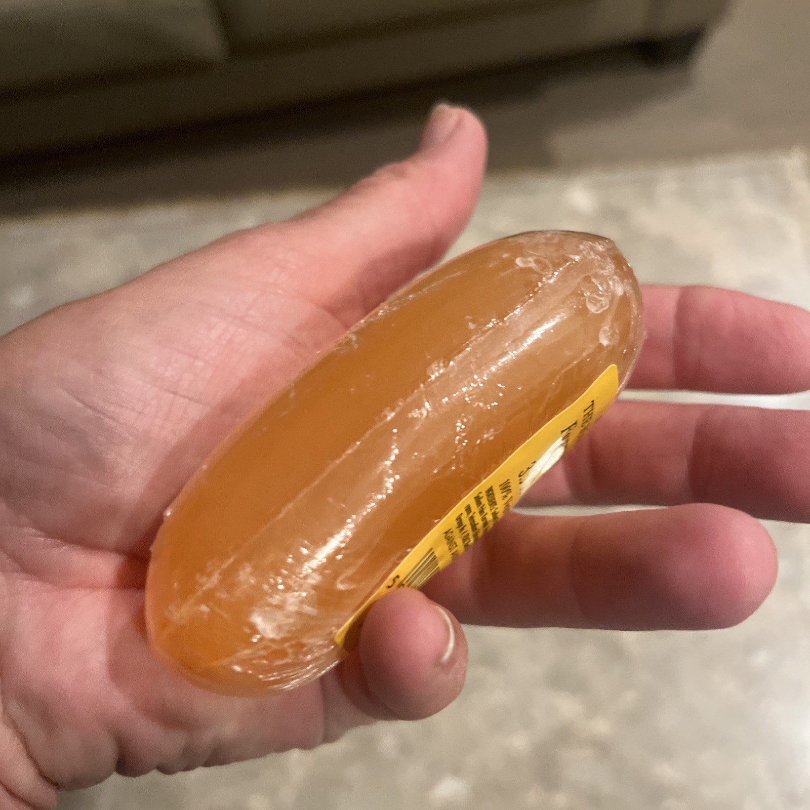 Vintage NEW The Body Shop FUZZY PEACH Bar Soap made in USA