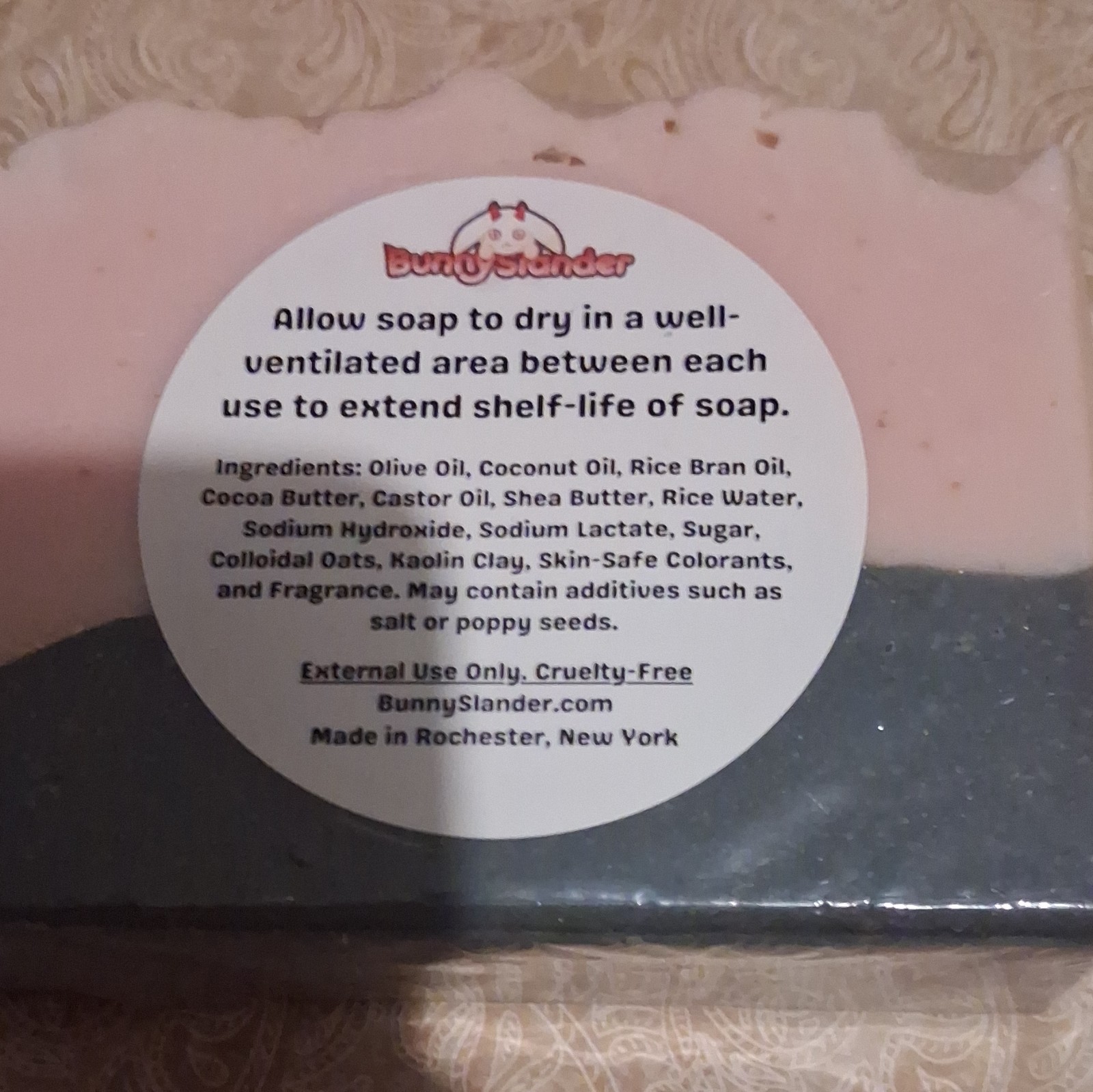 Bunny Slander SPHINX Handmade Cruelty-Free Artisan Bar Soap, Desert Flower 5oz