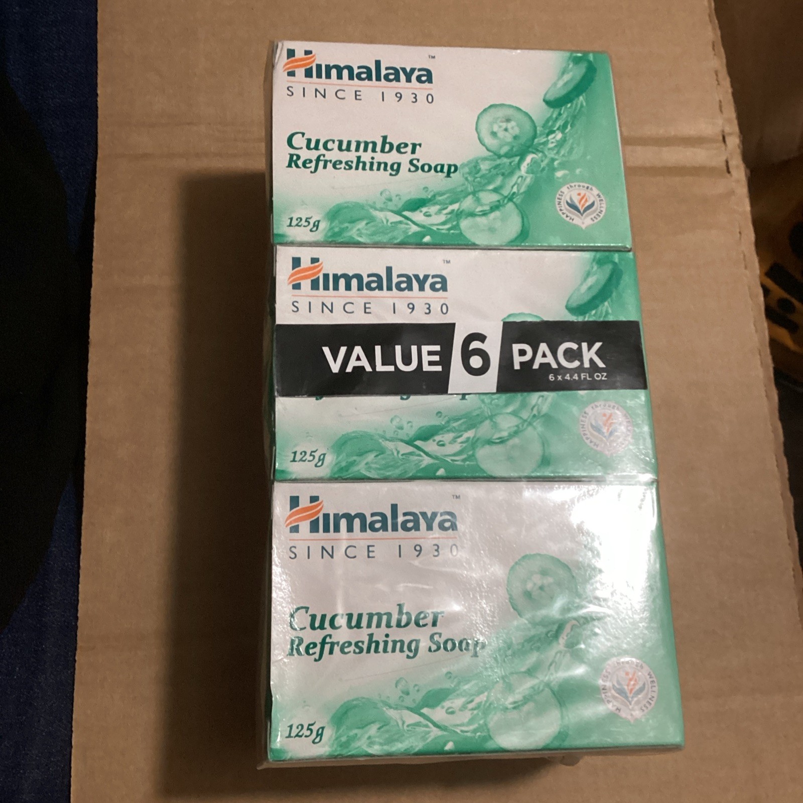 6 Himalaya Cucumber Soaps- 125 g each. Traditional Ayurvedic Skincare Health
