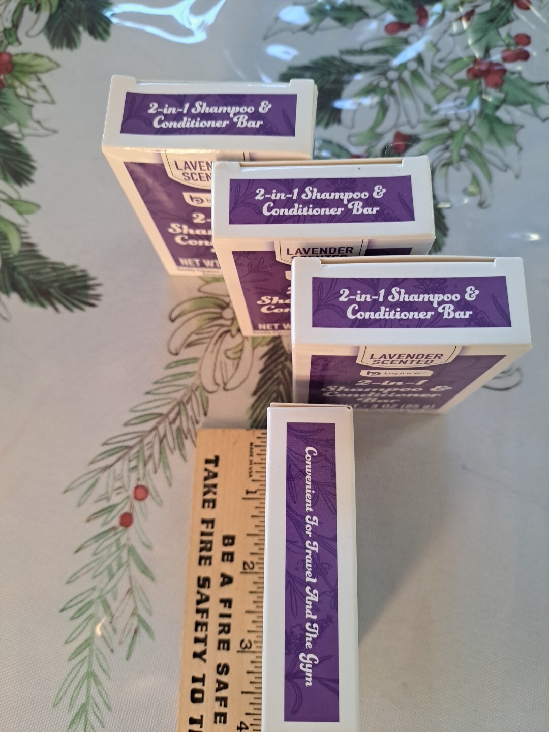 4 Bars B-Pure 2 In 1 Shampoo & Conditioner Bar Lavender Scented 3oz each BPure
