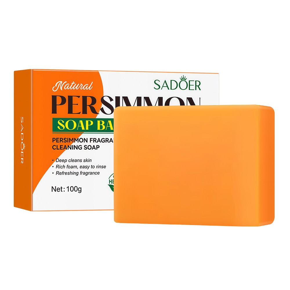 1~5 PCS Persimmon Soap Bar Body Odor Control Deodorant Soap for Men & Women US