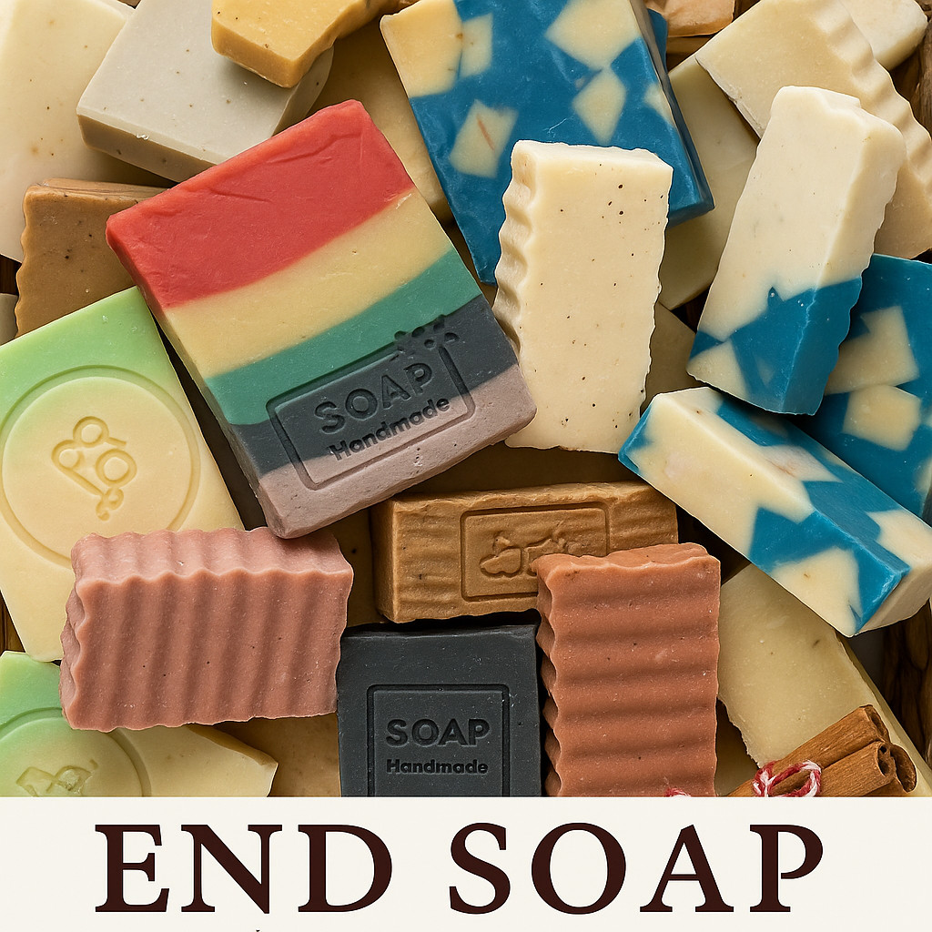 4.5 oz Soap Sampler Bag | Assorted Artisan Soap Ends and Slices | Etti Soap