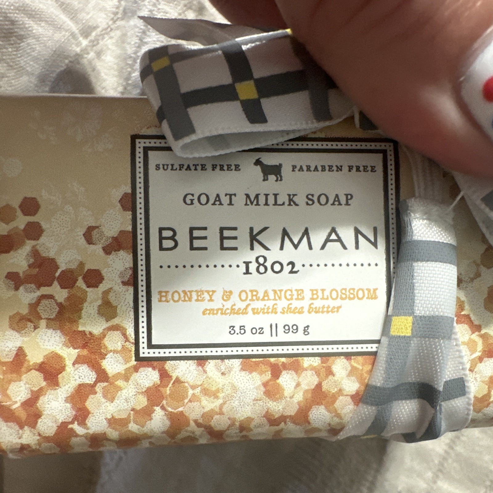 Beekman 1802 Goat Milk Soap Honey & Orange Blossom 3.5 oz Bar Set (3)