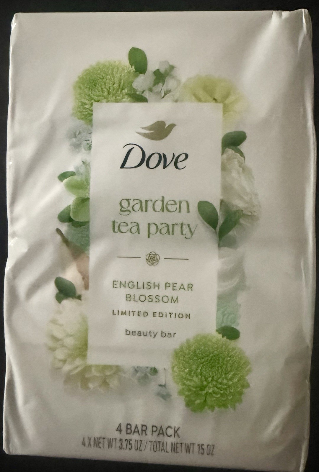 Limited Edition Dove Garden Tea Party English Pear Blossom 4 bar pack