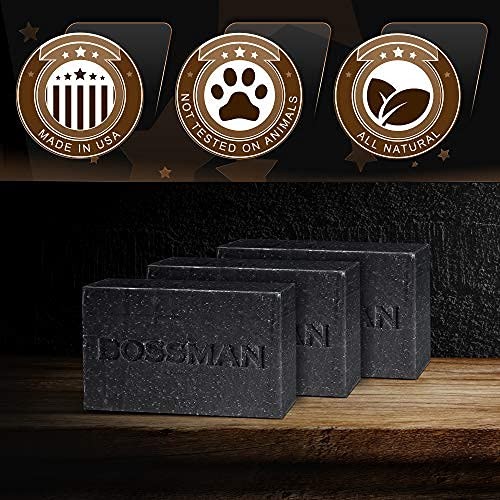 Bossman 6-Pack Bar Soap – All Natural Beard Wash Shampoo & Body Wash