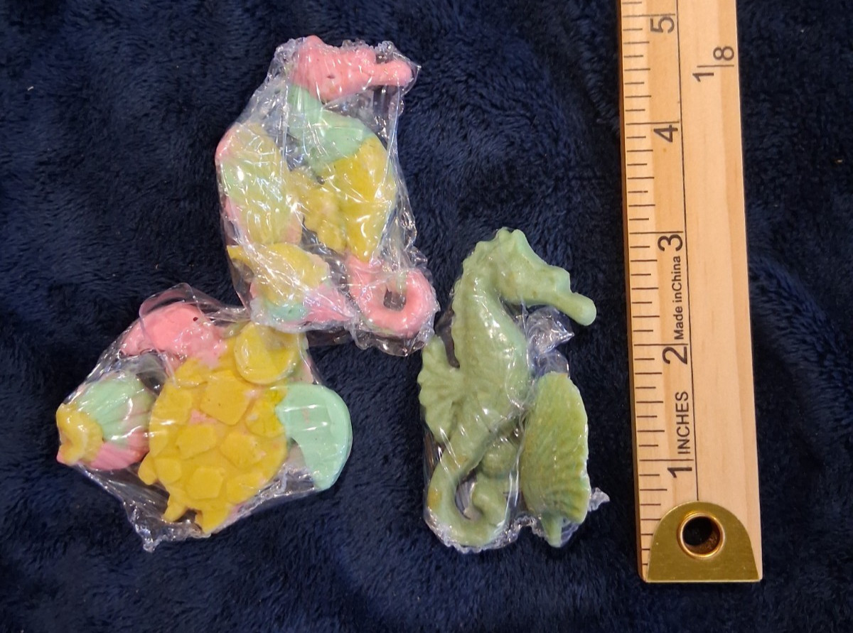 Lot of Ocean Sea Life Goats Milk Soap Molded Shells Seahorse Shrink Wrapped