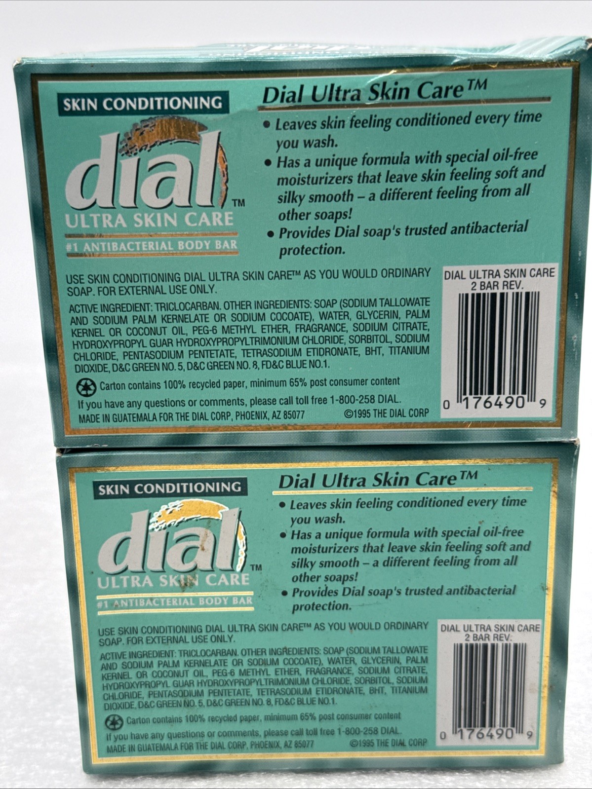 Lot Of 4 Vintage 1995 Dial Ultra Skin Care Bar Soaps – 2 Packs Antibacterial