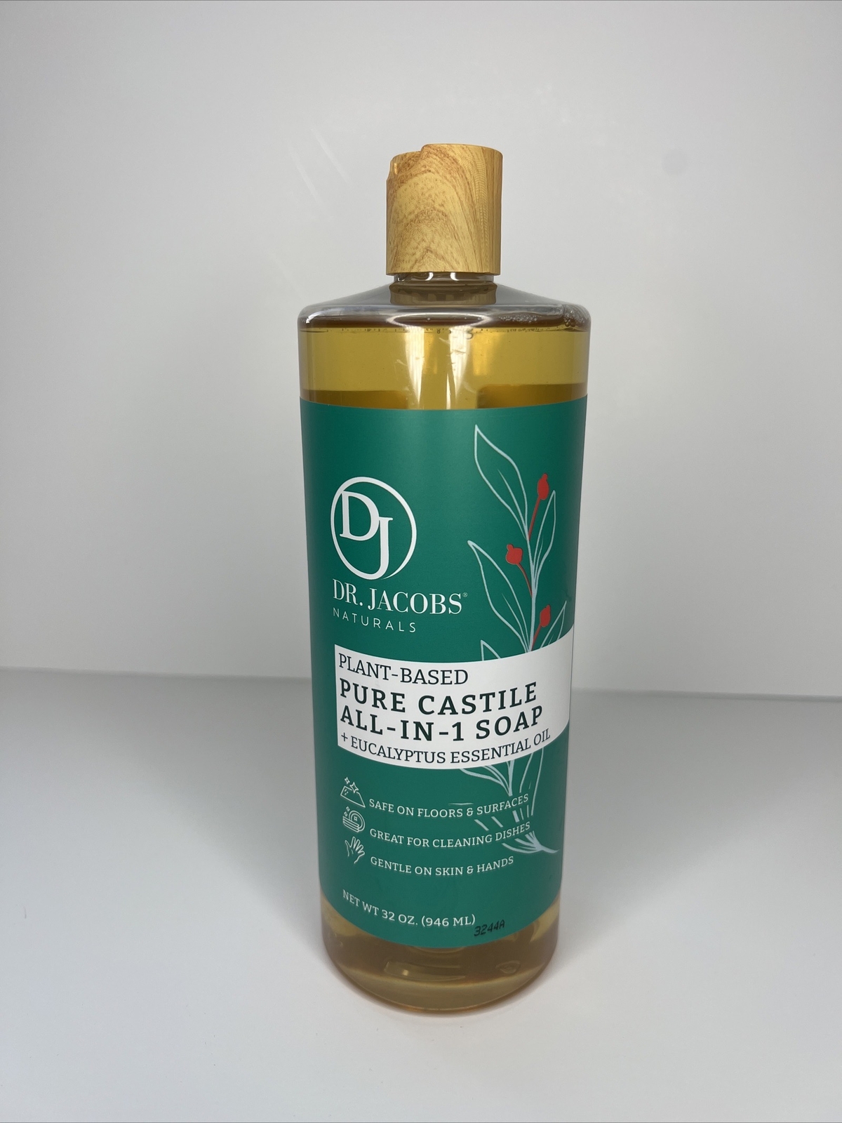 Plant-Based Pure Castile All-In-1 Soap, Eucalyptus Essential Oil, 32 oz (946 ml)