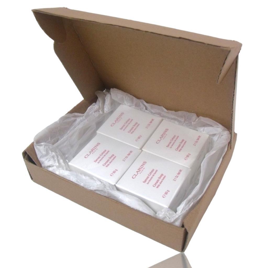 (4-Pack) Clarins Eau Dynamisante Cream Soap Bar w/ Shea Butter Travel Size 2.1oz