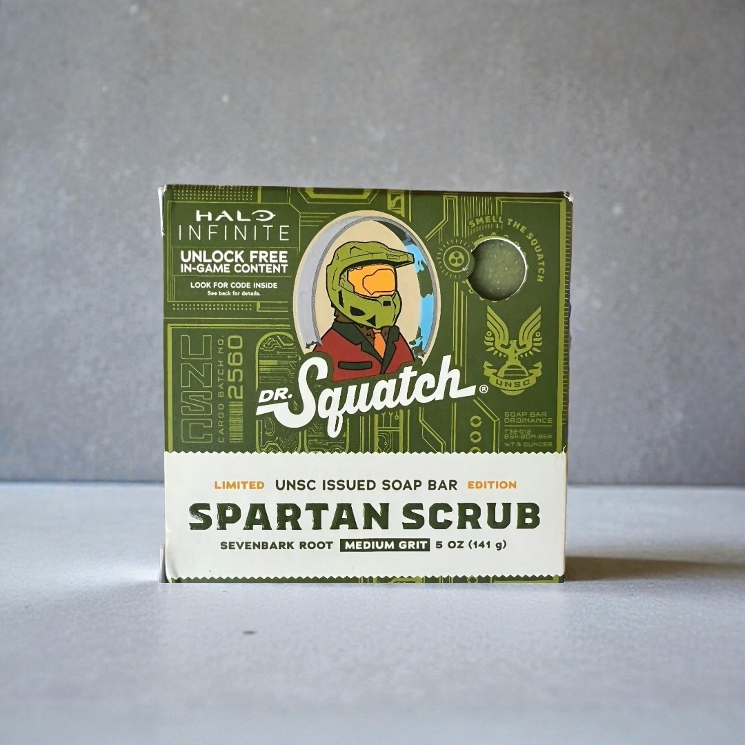 Dr. Squatch Spartan Scrub Halo Infinite Soap Bricc 3 Pack New OG Release.