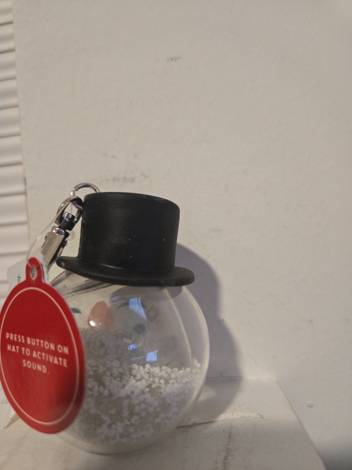 BATH AND BODY WORKS SNOWMAN POCKETBAC HOLDER WITH CLIP