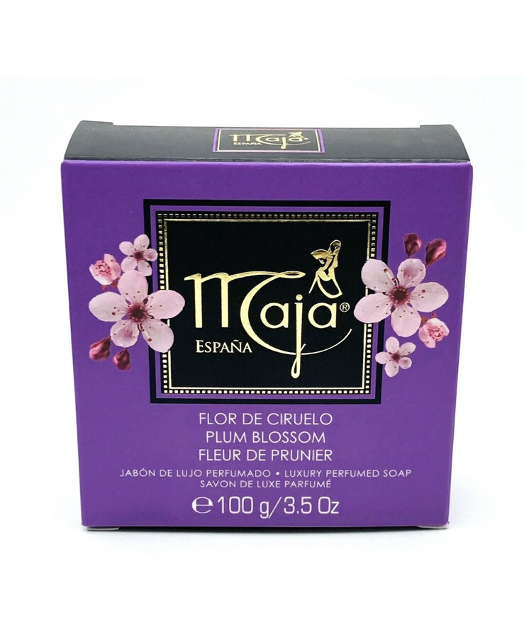 Maja España Luxury Perfumed Bar Soaps For All Skin Types Plum Blossom 3.5 Ounce
