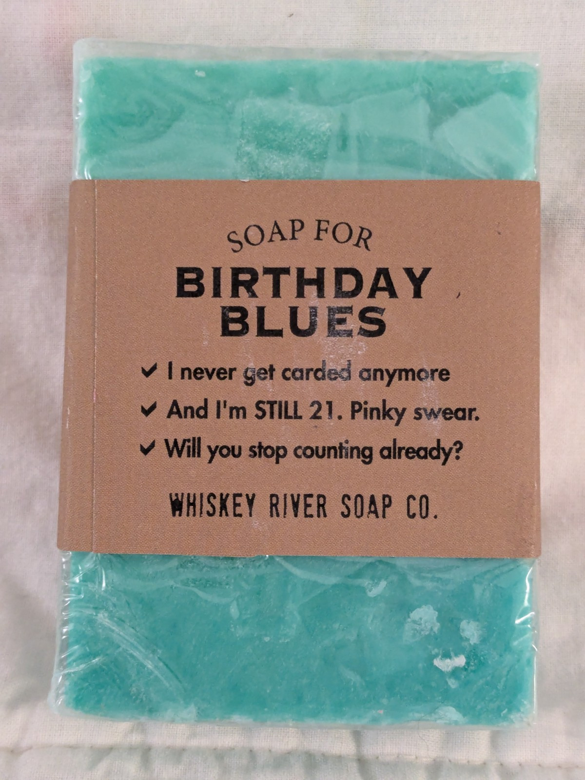 Whiskey River Soap Co-BIRTHDAY BLUES Soap Bar-Cuz You Never Get Carded Anymore😾