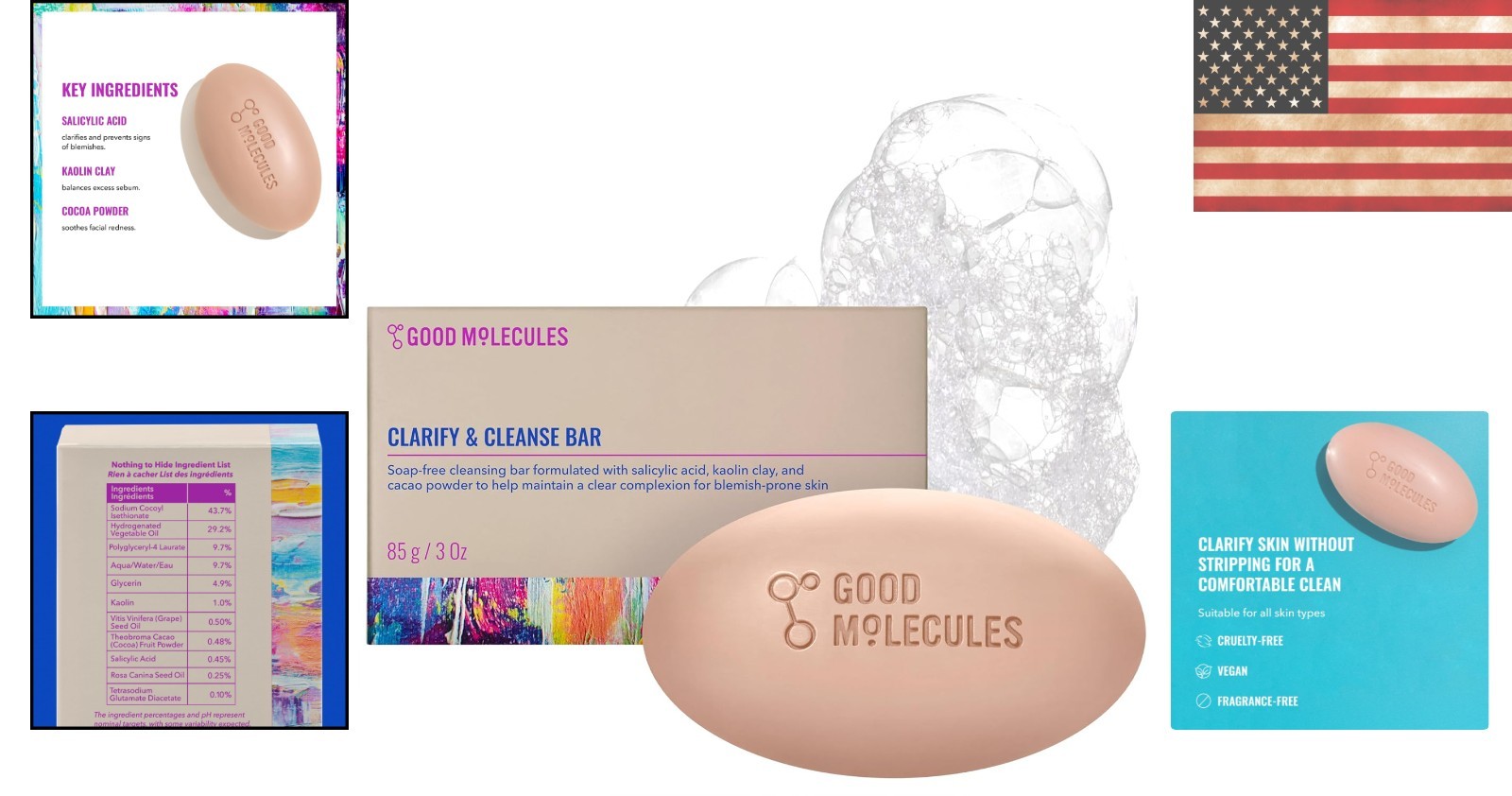 Clarify & Cleanse Soap-Free Bar with Salicylic Acid – 3.15oz for Radiant Skin