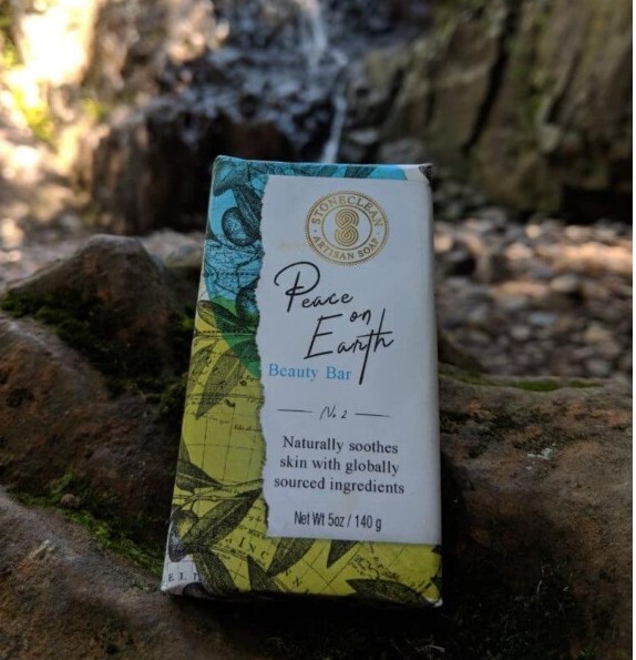 STONECLEAN (1) 5 Oz. Bar ~Artisan Soap~ 🫧 ●PEACE ON EARTH● 🫧 Original/Organic.