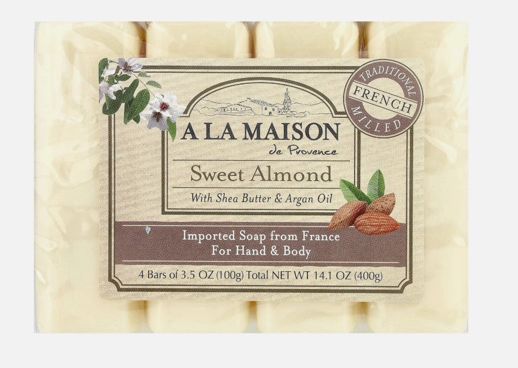 Hand & Body Bar Soap, Sweet Almond, 8 Bars, 3.5 oz (100 g) Each SUPER DEAL!!!
