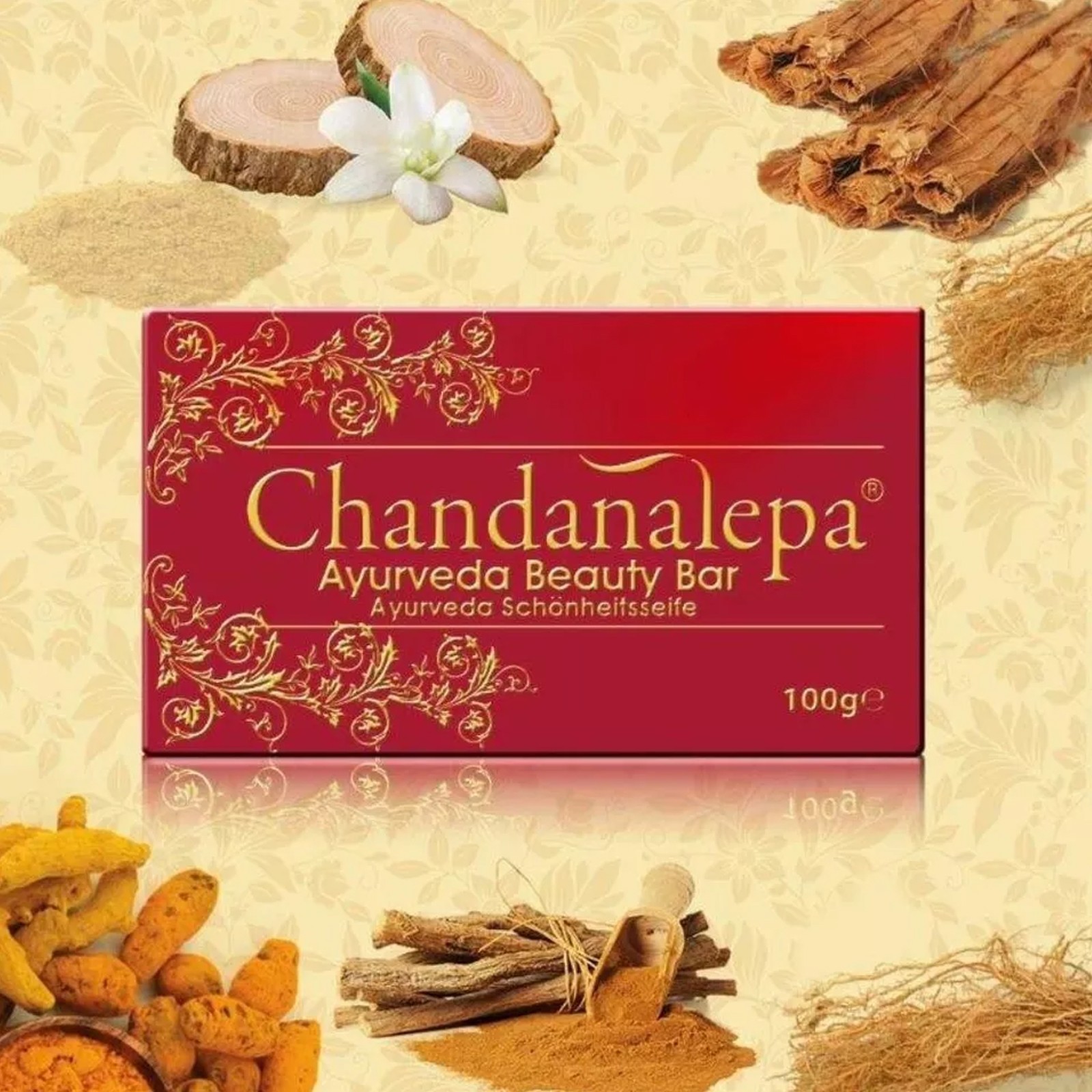Chandanalepa Ayurveda Herbal Healthy Glowing Skin Beauty Soap for a golden face