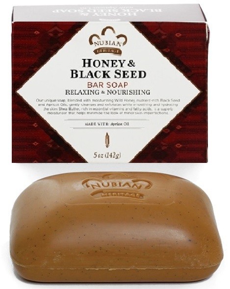 5 -Pk- Nubian Heritage Soap -Honey and Black Seed, 5 Oz