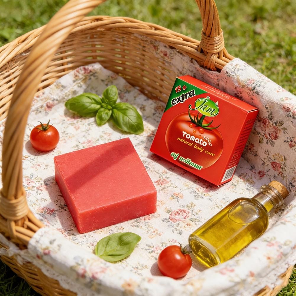 Jam Thailand Tomato Soap 65g Natural Ingredients Cleansing Body For I7L5