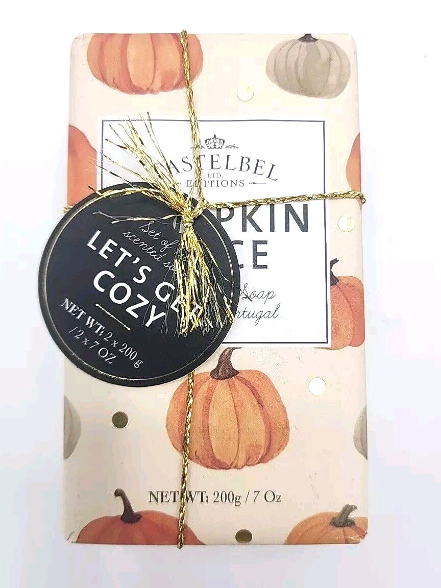 Set of 2 Castelbel Pumpkin Spice Fragranced Bar Soap Net Wt: 200g/ 7oz