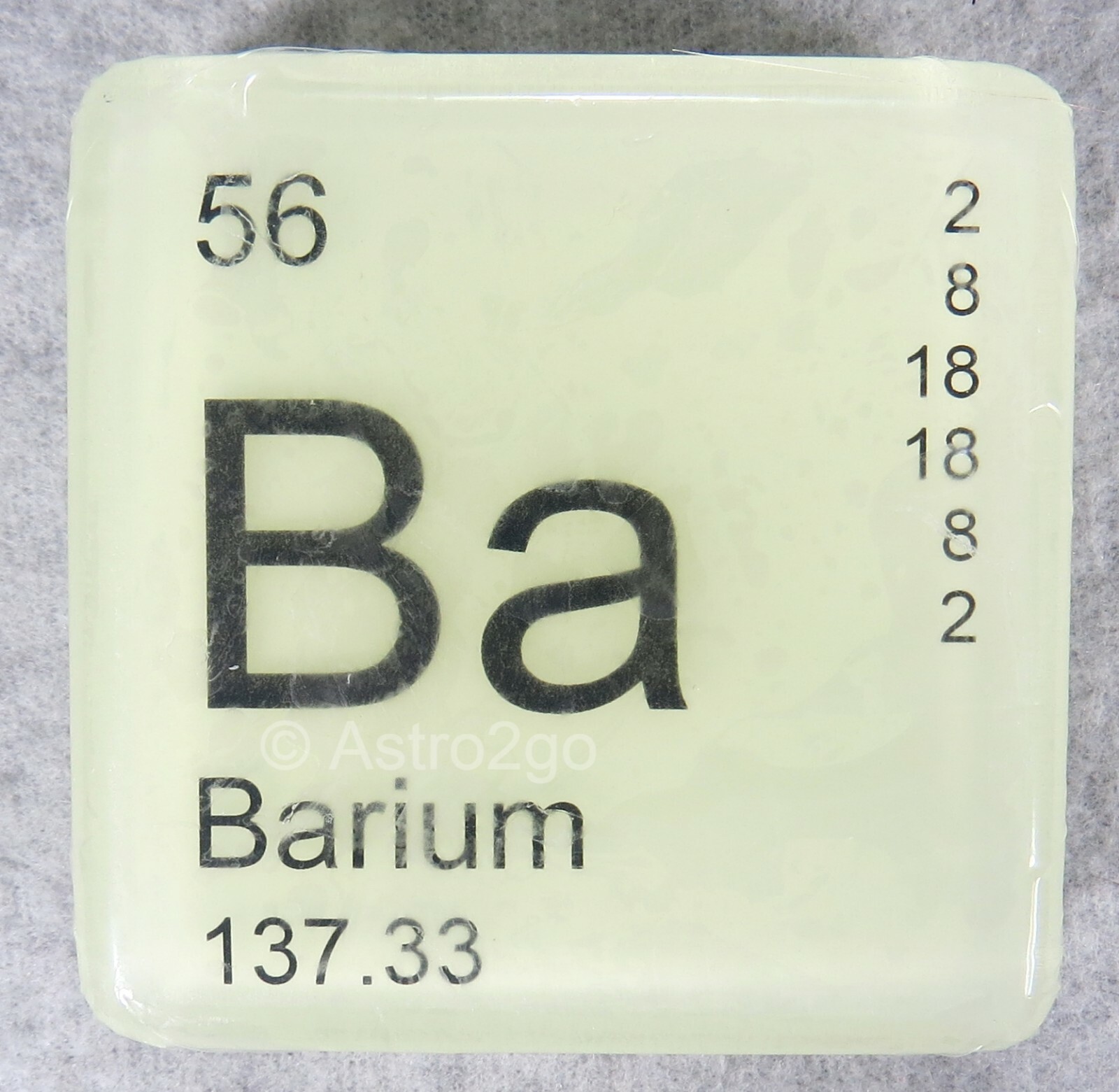 PERIODIC TABLE ELEMENT “Ba” BARIUM NOVELTY GLOW HAND BATH SOAP-4 oz JUST BUBBLY
