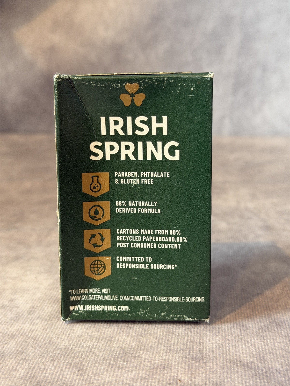 Irish Spring Original Clean 12HR Fresh Deodorant Soap 4 Oz (113g)