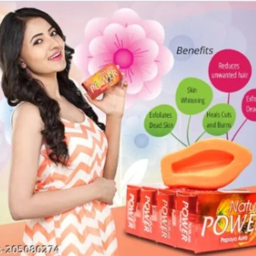 Nature Power Papaya Soap Original Herbal Beauty Skin Care bar 125g ( Indian Dis)