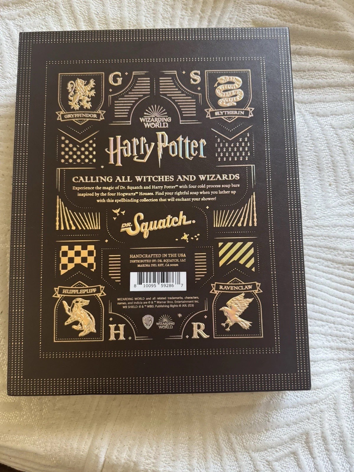 Limited Edition Dr. Squatch Harry Potter Collection 4 piece Soap Book Set