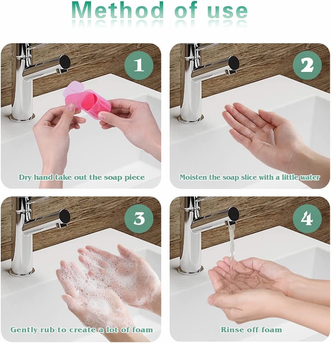 Soap Paper Sheets Portable Disposable Travel Scent Bath Slice Sheet Hand Washing