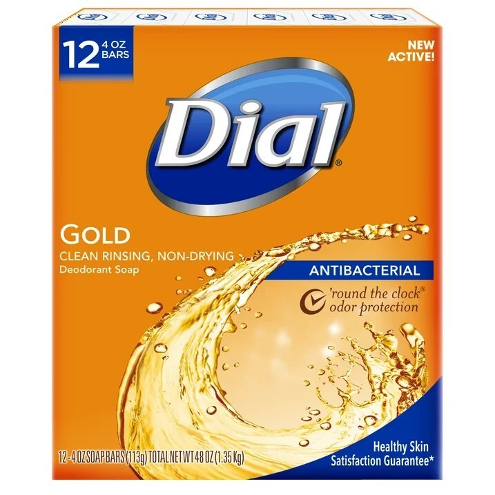 ✅️Dial Antibacterial Deodorant Bar Soap, Advanced Clean, Gold, 4 oz, 12 PK🔥
