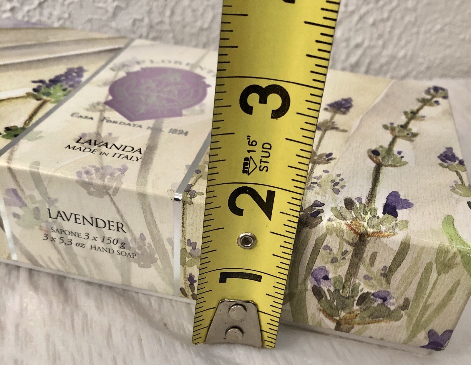 La Florentina Soap Lavender ITALY 2 X 5.3 Ounce Bars Lavanda Open Box Two Soaps