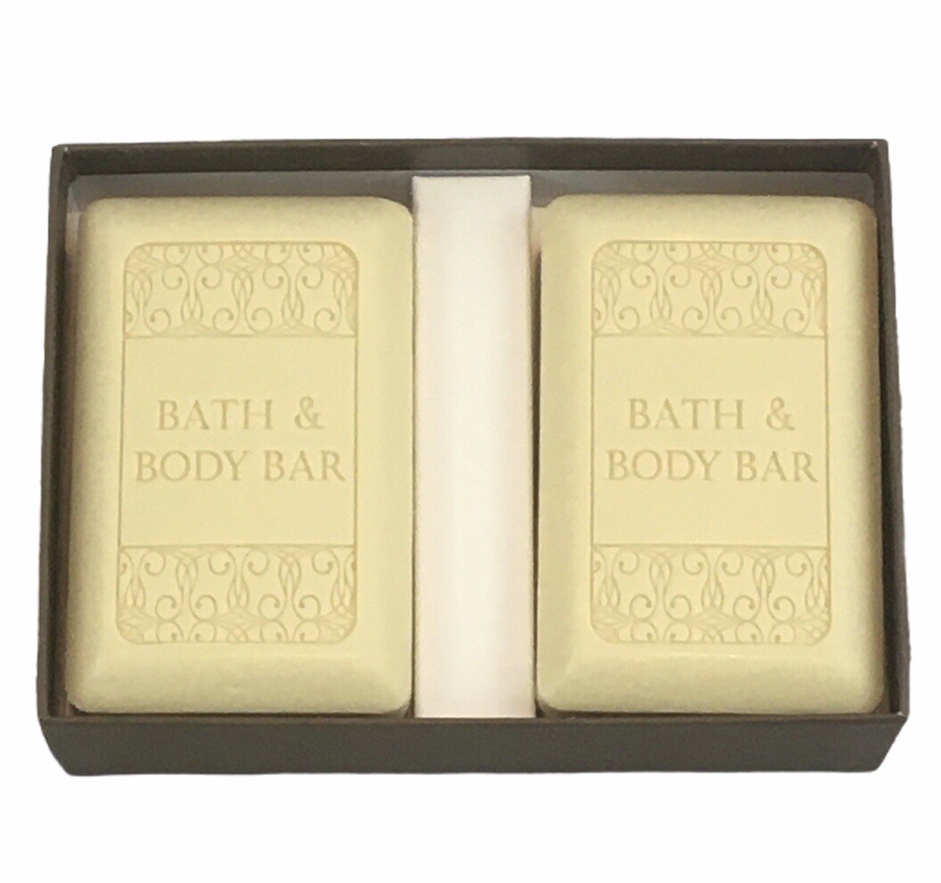 Set of 2 Argan & Shea Scented Bath Soaps 10.6 oz New In Box