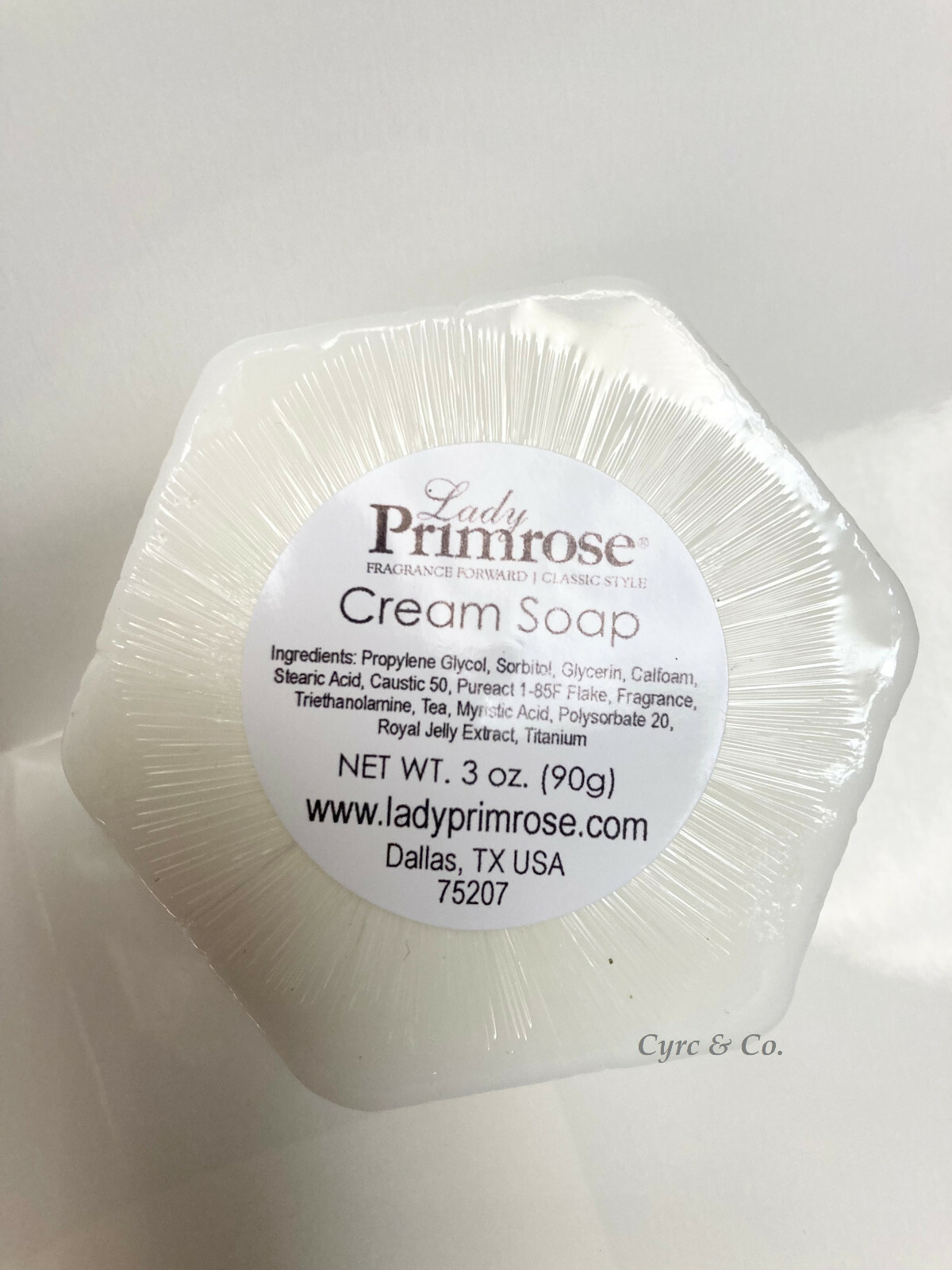 LADY PRIMROSE CREAM SOAP TRIO * 3 OZ. BAR X 3