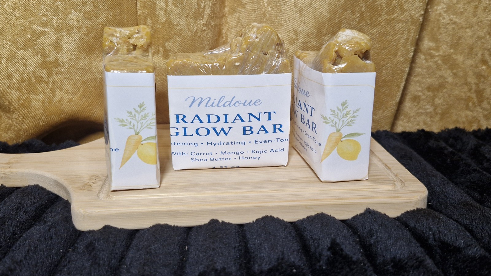 Handmade Radiant Glow Soap Bar Cold Process Natural 4.31 All Skin Type.