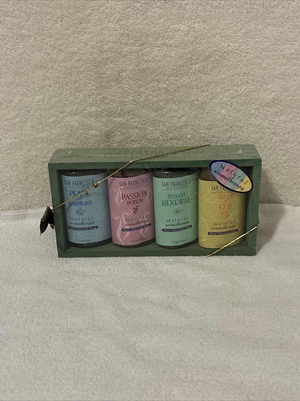 San Francisco Soap Co NATURAL AROMATHERAPY Boxed Soap Set Of 4 NEW SEALED