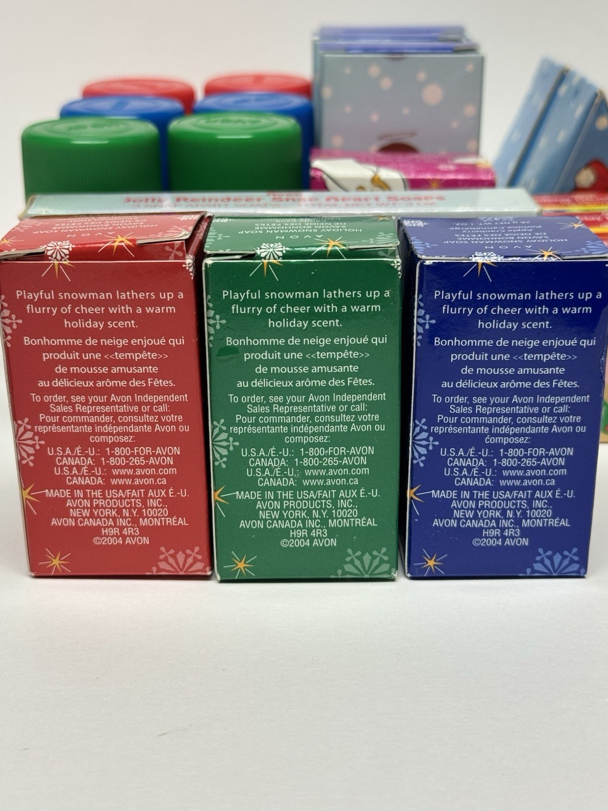 Huge Lot Of Vintage Christmas Avon Decorative Bars Of Soap NIB
