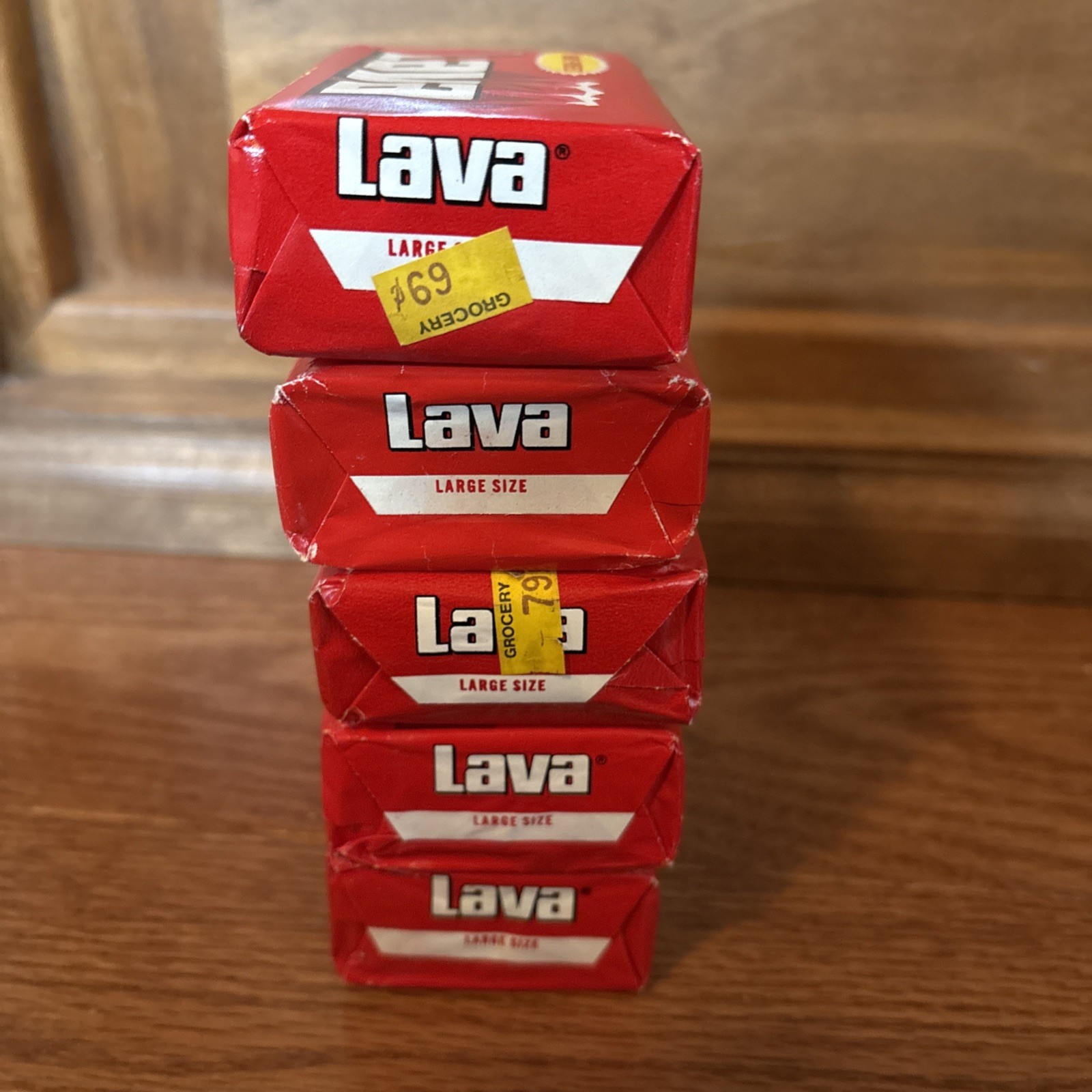 5 ~ LAVA Bar Green Soap 5.75 Oz Heavy Duty with Pumice Hand Cleaner Grease Dirt