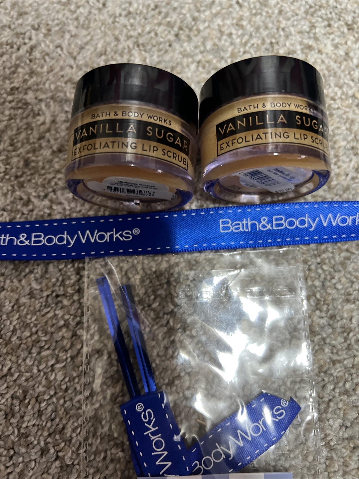 2 Bath & Body Works Vanilla Sugar Exfoliating Lip Scrub 0.5 oz/15 g Each NEW