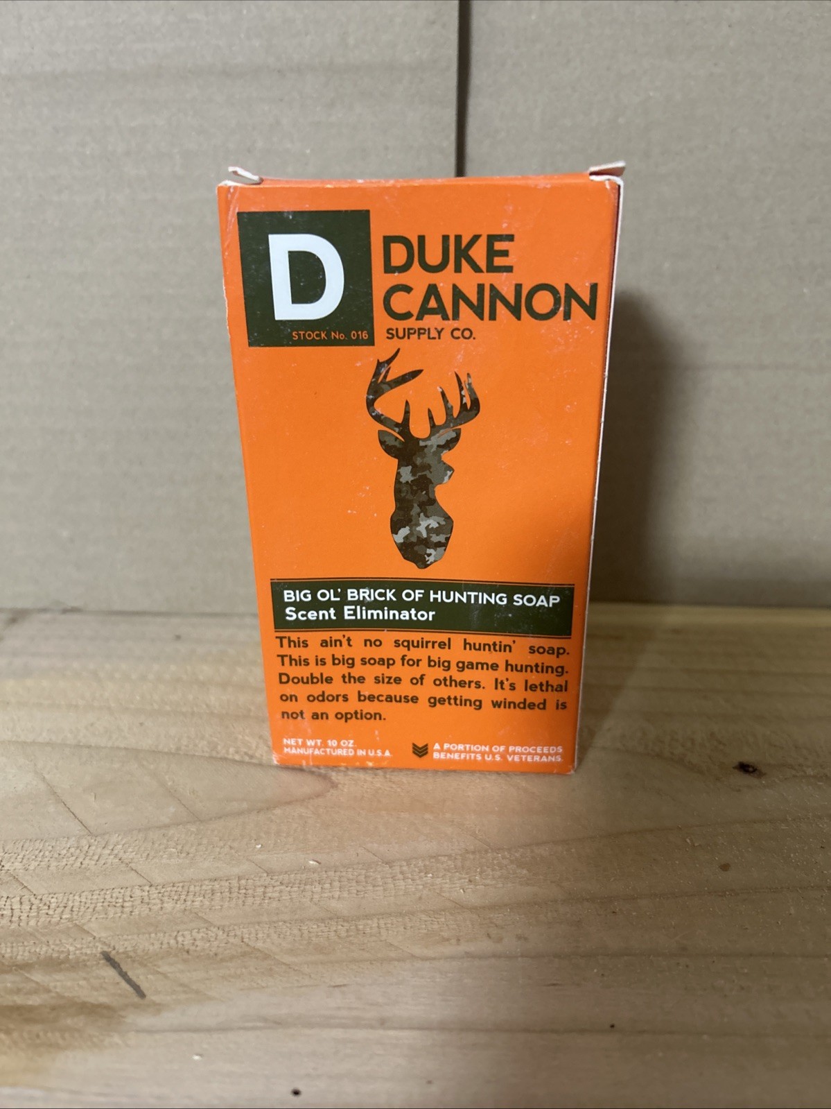 Duke Cannon Big Ol’ Brick Of Hunting Soap 1-10 oz- SCENT ELIMINATOR – new in box