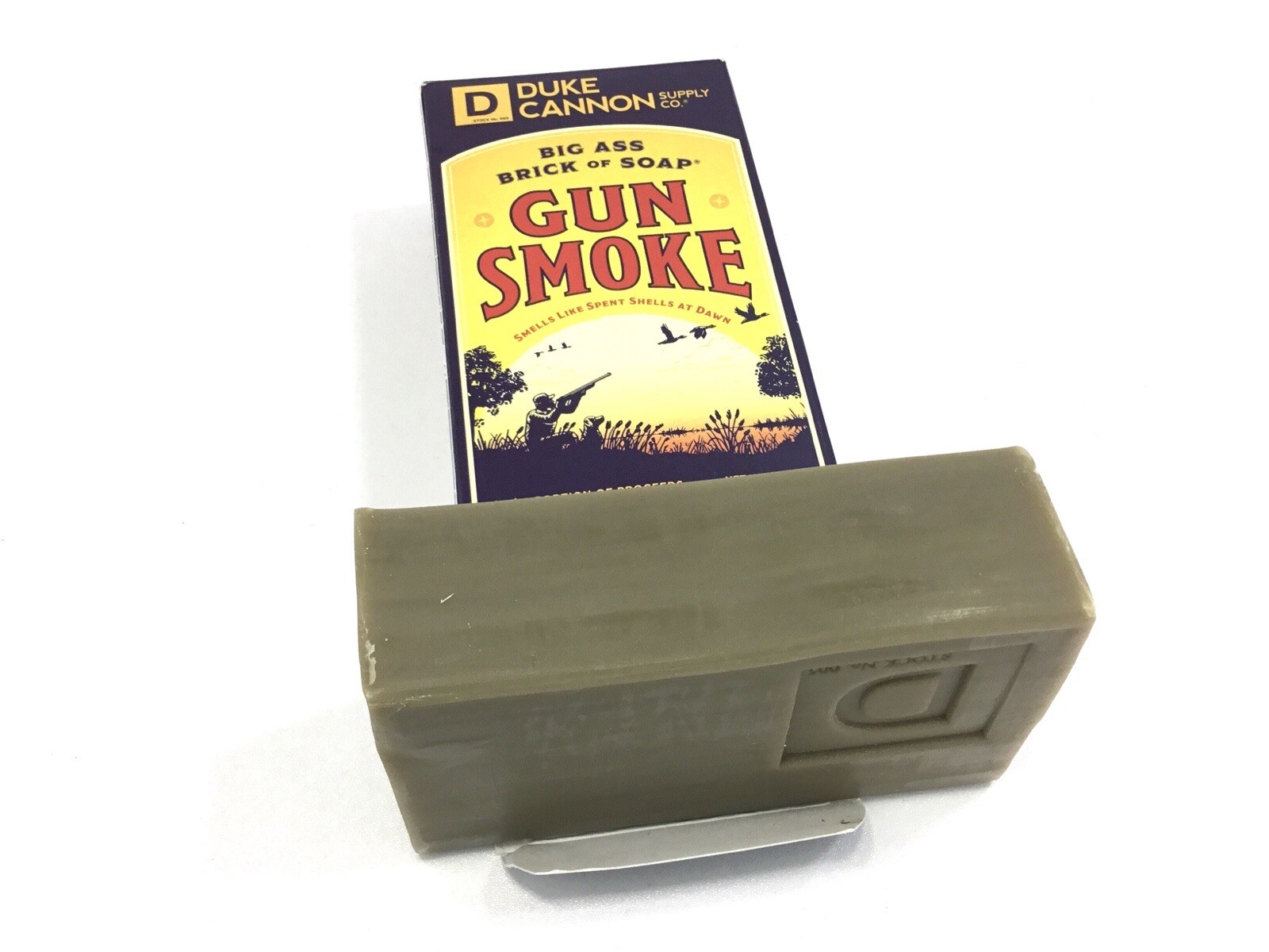 Duke Cannon Gun Smoke Big Ass Brick of Soap for Men Smoked Wood 10oz Best Seller