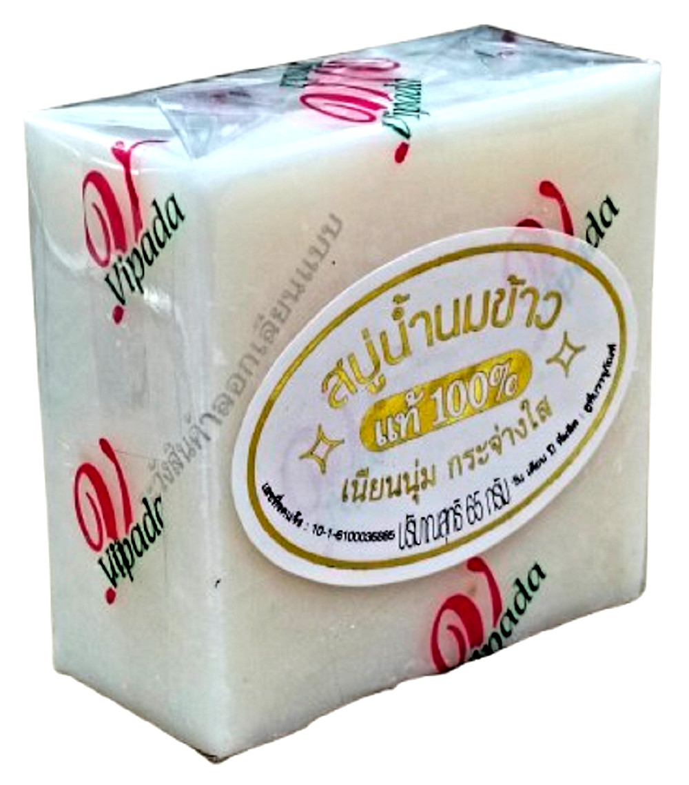 Vipada Thai Rice Milk Soap Natural Herbal Moisturizing Face & Body Soap 65g × 6