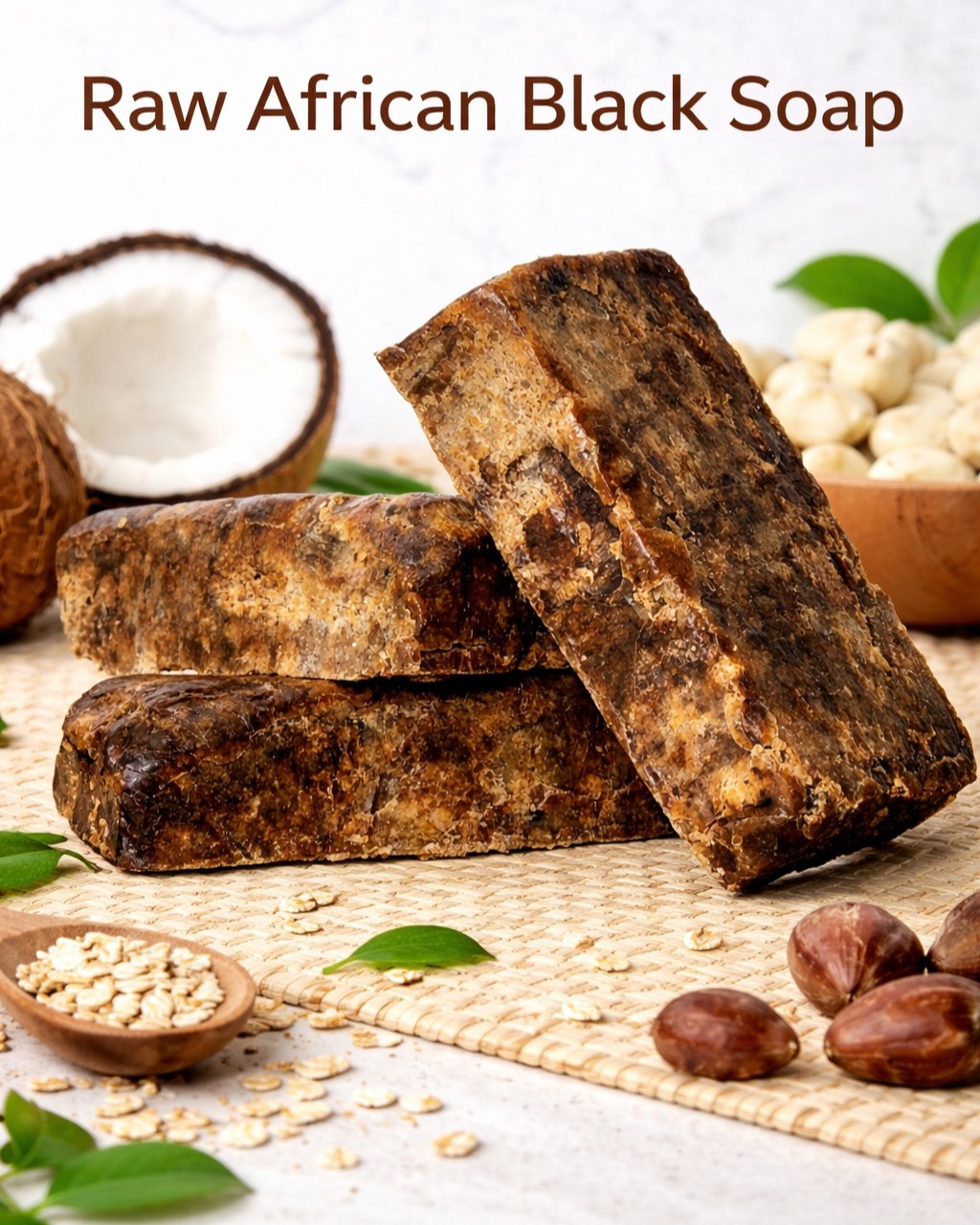African Black Soap For Acne, Wrinkles, Scars, Pure&Natural