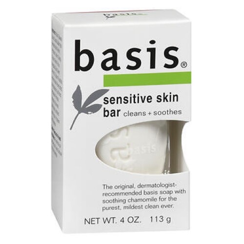 Basis Sensitive Skin Bar Soap Cleanns Plus Smoothes Cou