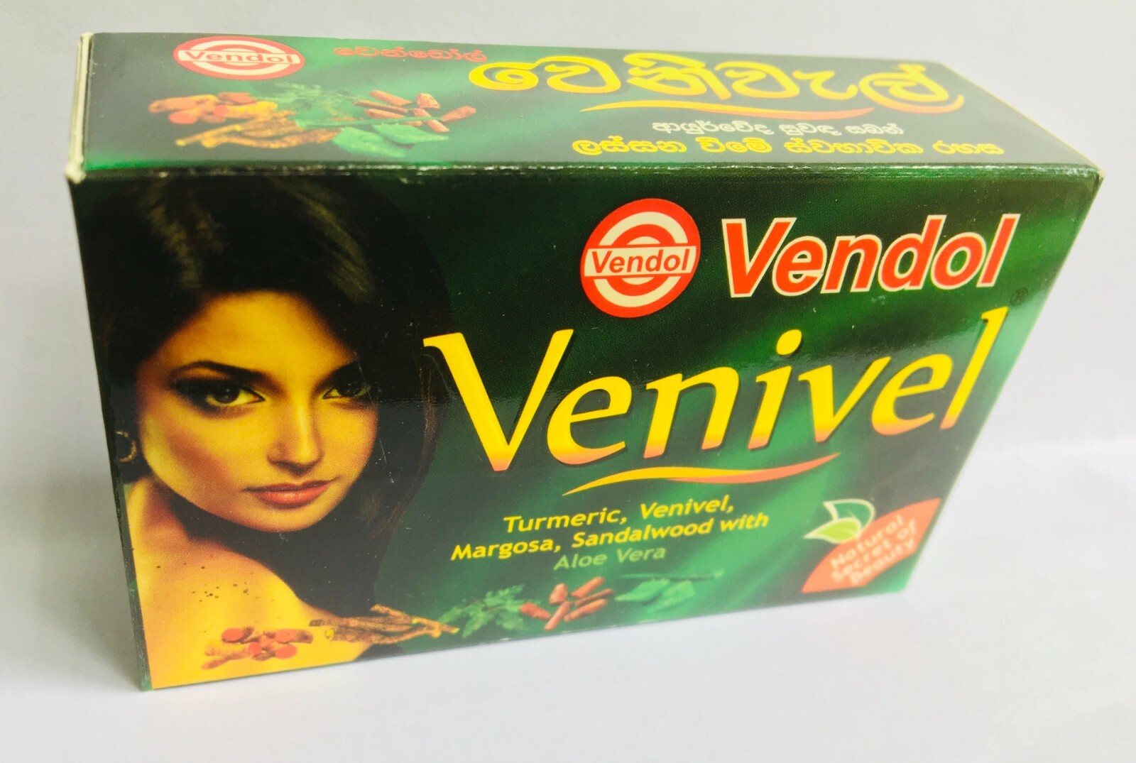 VENDOL VENIVEL HERBAL AYURVEDIC BEAUTY SOAP 80g NATURAL SRI LANKA