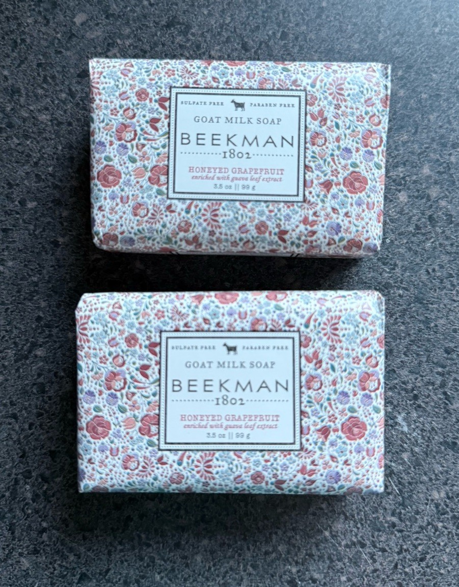 2x Beekman 1802 Goat Milk Bar Soap – HONEYED GRAPEFRUIT – 3.5 oz each